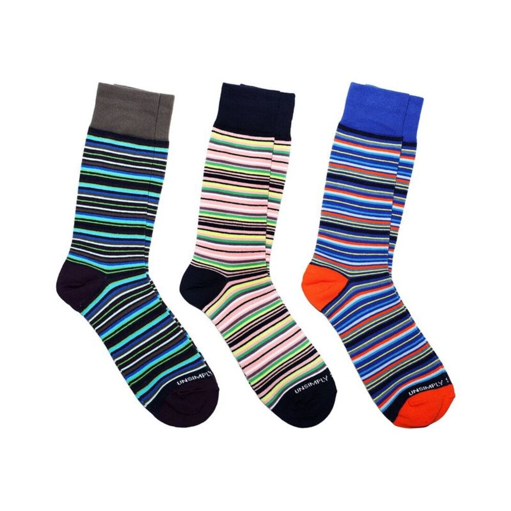 Unsimply Stitched 3-Pack Men's Crew Socks, Multicolor